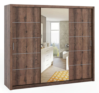 Bono Sliding Door Wardrobe With Mirror 250cm