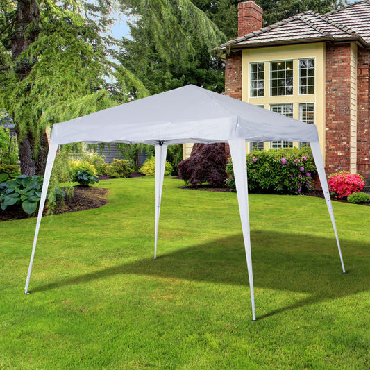 Outsunny Slant Leg Pop Up Gazebo with Carry Bag, Height Adjustable Party Tent Instant Event Shelter for Garden, Patio, 3 M√É‚Äî 3 M Base/ 2.5 M√É‚Äî 2.5 M Top, White