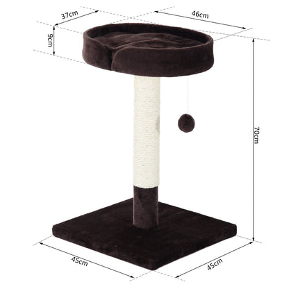 Pawhut Cat Tree Scratching Activity Center-Beige/Brown