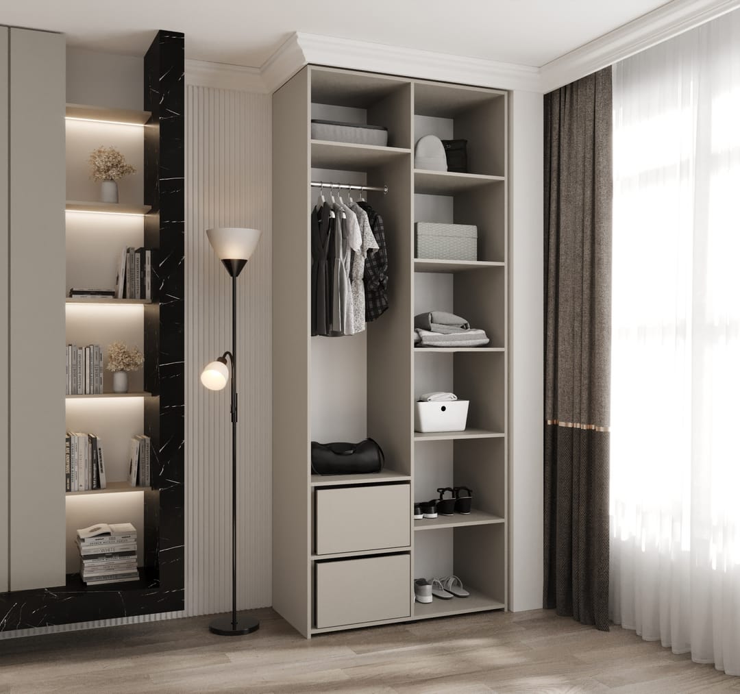 Como IV Hinged Door Wardrobe 100cm