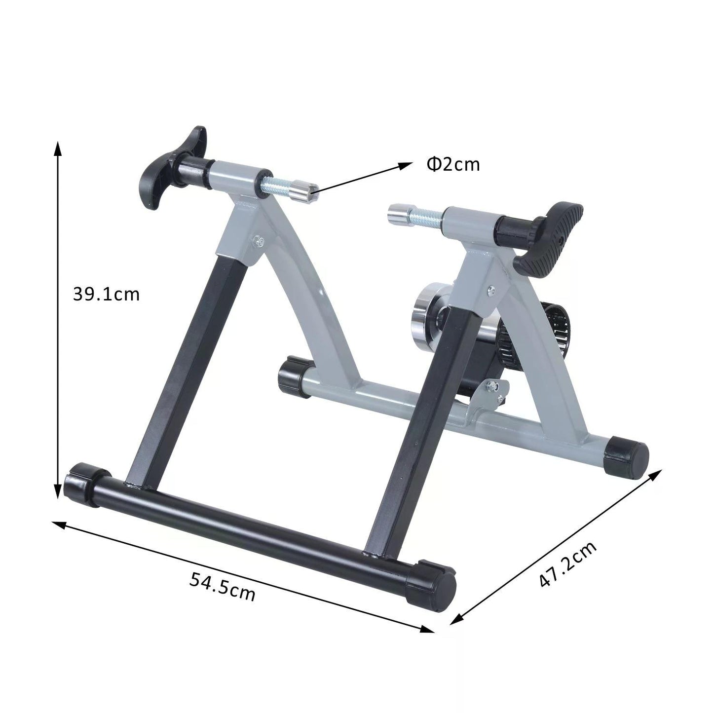 HOMCOM Turbo Trainer Magnetic Bike Trainer Indoor Exercise Bike Trainer Stand Magnetic Resistance Bicycle Training Stand for Mountain & Road Bikes 26'' to 28'' and 700C Wheels, Sliver