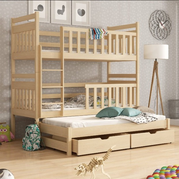 Klara Bunk Bed with Trundle and Storage