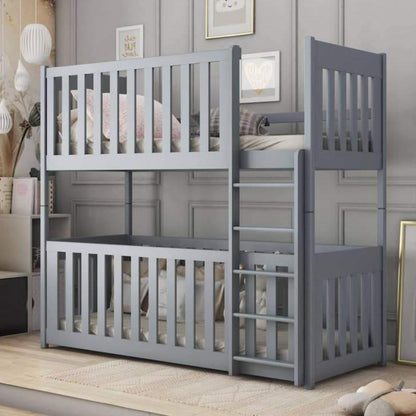 Wooden Bunk Bed Konrad with Cot Bed