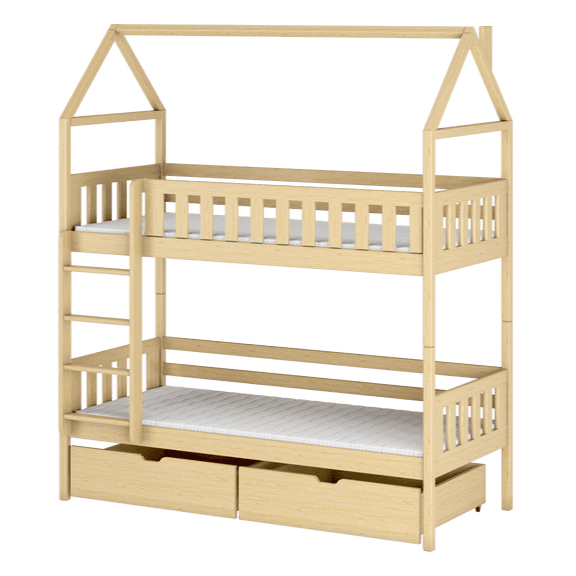 Wooden Bunk Bed Gaja With Storage