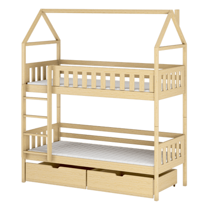 Wooden Bunk Bed Gaja With Storage