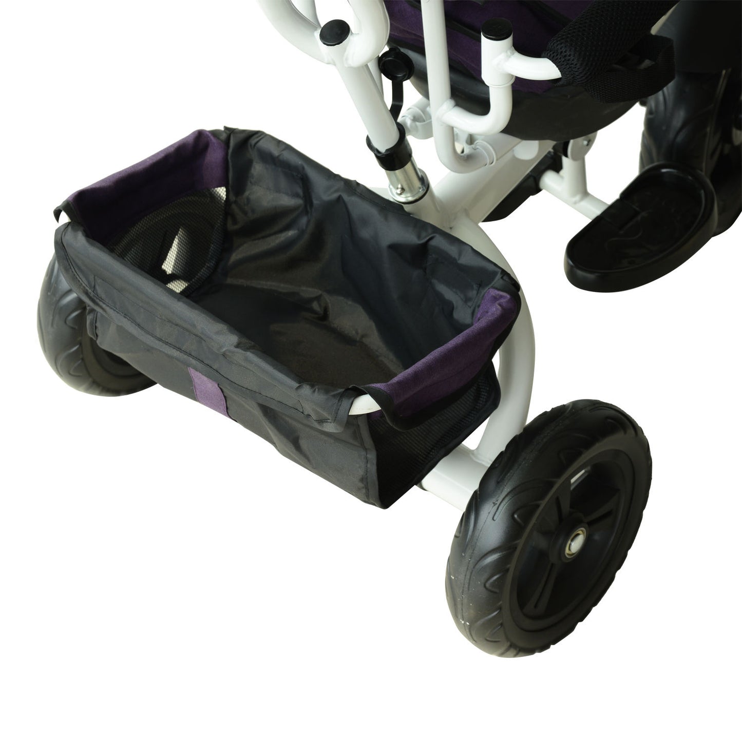 HOMCOM Kids Polyester Sun Canopy Ride-On Tricycle Baby Stroller w/ Handle Purple