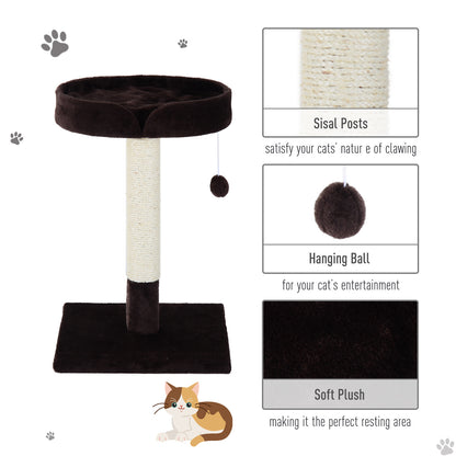 Pawhut Cat Tree Scratching Activity Center-Beige/Brown