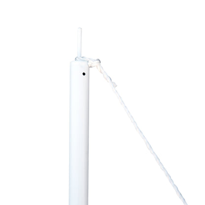 Outsunny 3(m) Awning Sail Shade Canopy Pole Kit Adjustable Pole With Rope Metal - White