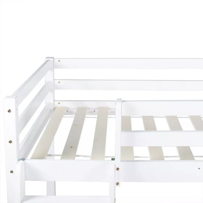 Wooden Bed Frame High Sleeper Bunk Bed Study Desk Cabin Bed