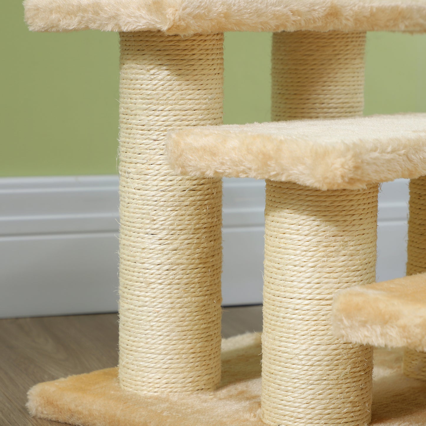 PawHut Pet Stairs 3-step Pet Ladder Cat dog Stairs Climb Ladder Cat Tree