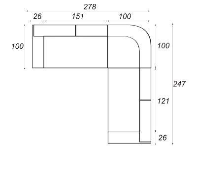 Silver 1 Corner Sofa Bed