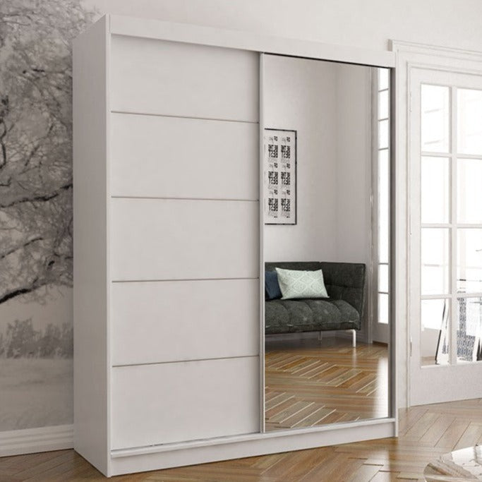 Vista 05 Mirrored Sliding Door Wardrobe 150cm