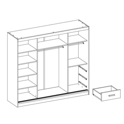 Wenecja Sliding Door Wardrobe 203cm