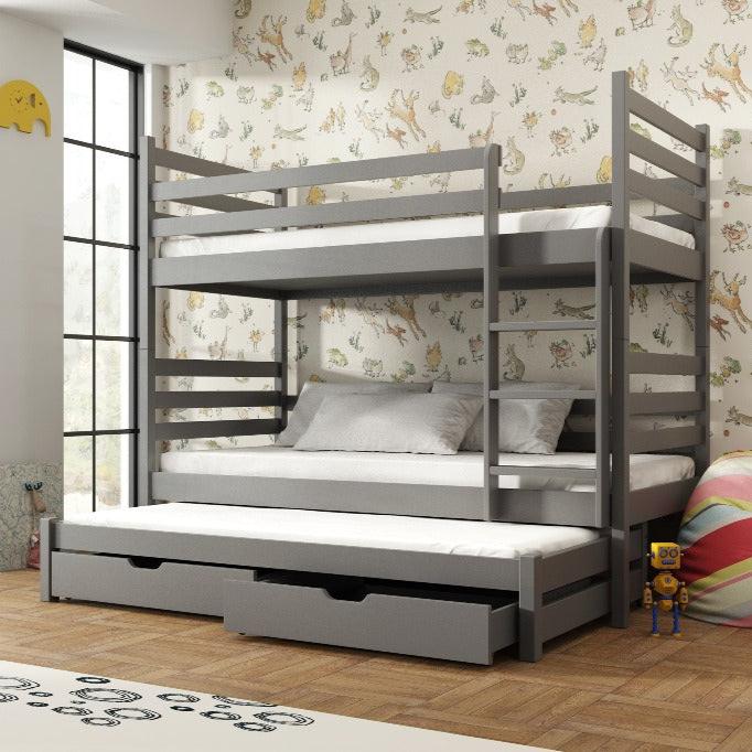 Tomi Bunk Bed with Trundle and Storage