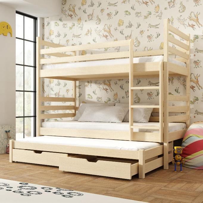 Tomi Bunk Bed with Trundle and Storage