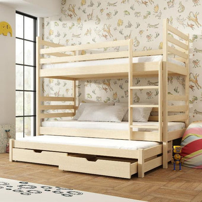 Tomi Bunk Bed with Trundle and Storage