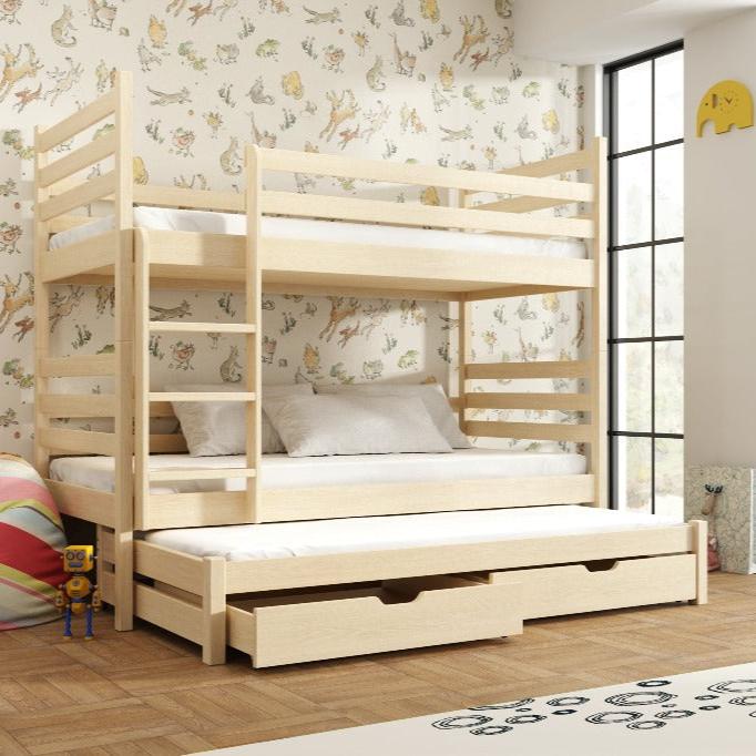 Tomi Bunk Bed with Trundle and Storage