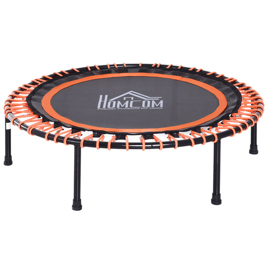 HOMCOM 40" Mini Round Fitness Trampoline Aerobic Bouncer Rebounder Indoor Outdoor Fitness Jumper Orange