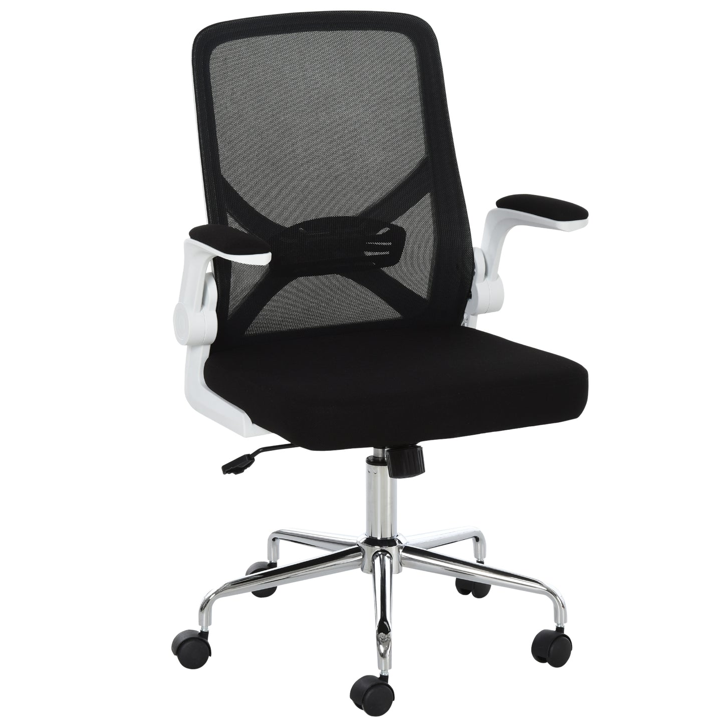 Vinsetto Office Chair with Folding Back Mesh Swivel High Back Chair Adjustable Height