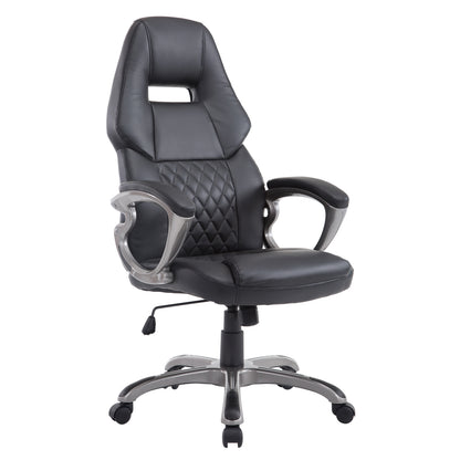 HOMCOM Racing Gaming Sports Chair Swivel Desk Chair Executive Leather Office Chair Computer PC chairs Height Adjustable Armchair