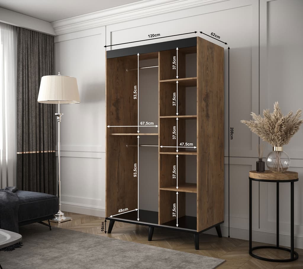 Galicja T2 Sliding Door Wardrobe 120cm