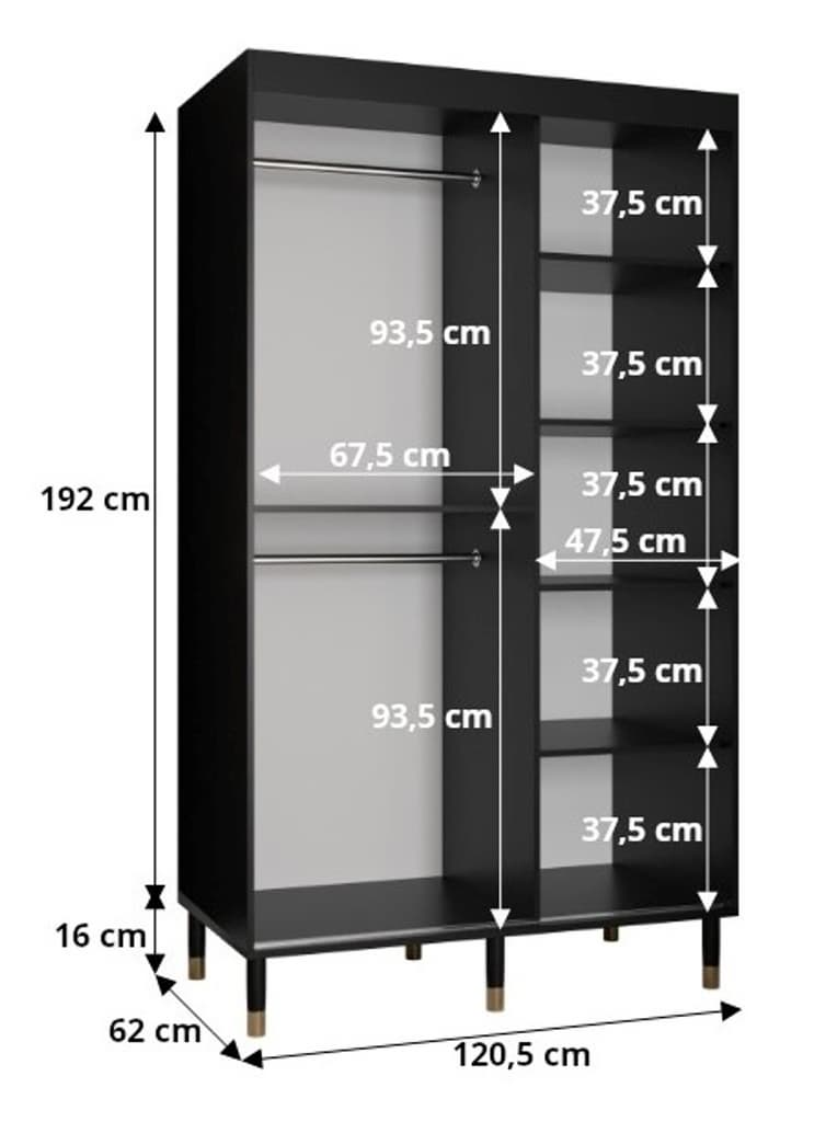 Bergen I Sliding Door Wardrobe 120cm