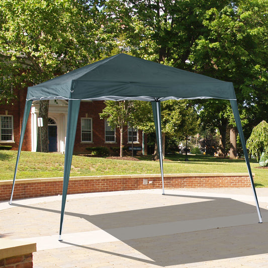 Outsunny Slant Leg Pop Up Gazebo with Carry Bag, Height Adjustable Party Tent Instant Event Shelter for Garden, Patio, 3 M√É‚Äî 3 M Base/ 2.5 M √É‚Äî 2.5 M Top, Green